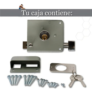 Cerradura Sobreponer Izq Instala Facil Gris Dexter 6761