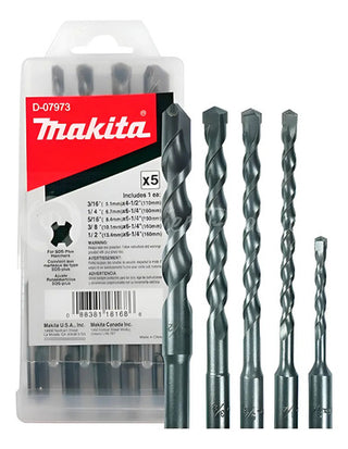 Makita  D-07973 Juego Brocas Para Concreto Sds 5 Pzas
