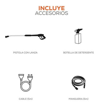 Hidrolavadora Doméstica Evans Hobby Clean De 1073 Psi 1.9 Hp Color Amarillo