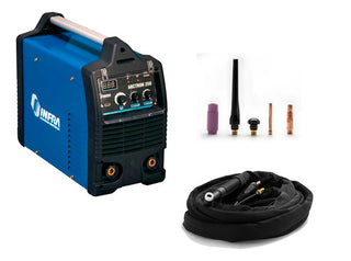 Soldadora Inversora Arctron 250 + Antorcha Recubierta 200a  Azul