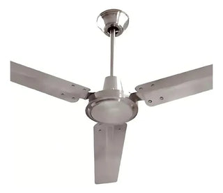 Ventilador De Techo Industrial 56  5 Velocidades Veker Níquel Satinado 1.422 M Acero 3