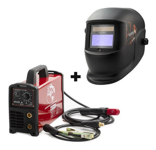 Kit Soldadora Inverter Mundial 160 / Careta Automática Argon Rojo