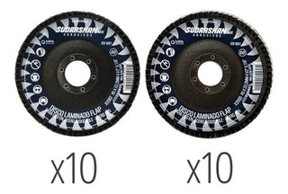 Paquete Discos Laminados Sudarshan Grano 40 Y 60 10 Pzs C/u Negro