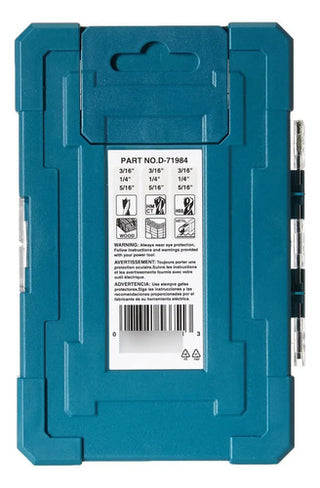 Kit 9 Brocas Para Metal, Madera Y Concreto Makita D-71984