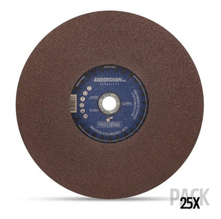 Disco De Corte Para Metal Sudarshan 14 PuLG 25 Piezas Marrón Y Azul