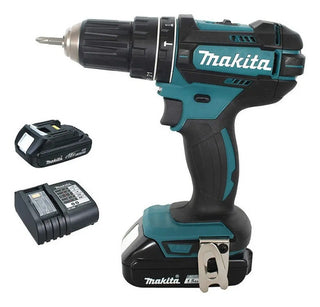 Taladro Rotomartillo Atornillador Inalambrico Makita 1/2 PuLG 18v + 2 Baterías Dhp482sye Verde Makita