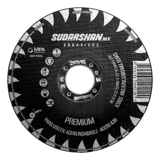Disco De Corte Para Metal 4-1/2 Pulgadas Premium 100 Pzs Negro