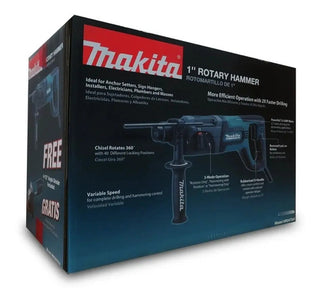 Kit Rotomartillo Y Esmeriladora Angular 41/2 Makita Hr2475x4 Turquesa