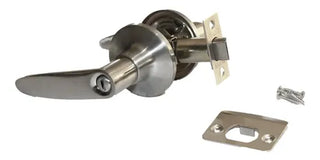 Cerradura Manija Para Puerta De Baño 6637 S/llave Niquel Satinado (plateado)
