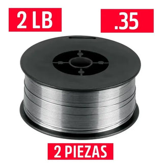 Soldadura De Microalambre No Ocupa Gas .35  2lb (2 Pzs)