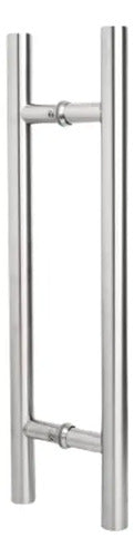 Jaladeras Puerta Tipo H 45 Cm Largo Acero Inoxidable Satín Satin
