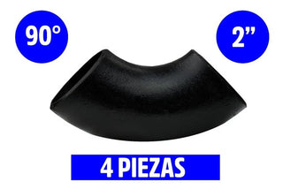 Codo Soldable De Acero Al Carbon 90° Cedula 40 Negro De 2