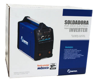 Máquina De Soldar Inversor Infra Arctron 250 Bi-voltaje L Cd Azul Y Negro