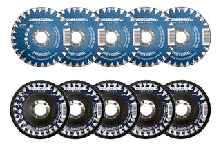 Paq. Discos Corte Y Laminado Grano 80 Sudarshan 4-1/2 Pro Azul