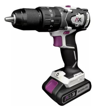 Rotomartillo Inalambrico 1/2 Ax Tech Bateria C/ Maletin Color Gris Frecuencia 60 Hz