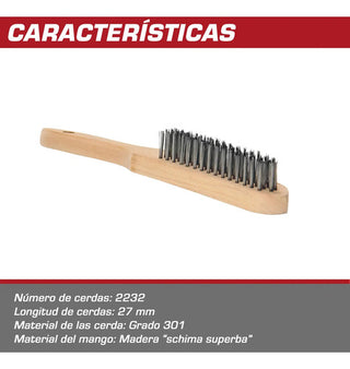 Cepillo De Alambre Acero Inoxidable Red Force Wt50301