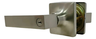Cerradura Dexter Manija Tubular Titanio Satinado C/ Llave Plateado