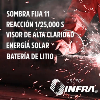 Careta Electrónica Unisombra Arctron Infra Clásica 2sc603-gm Color Negro