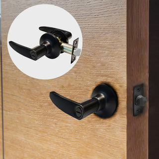 Cerradura Para Puerta De Baño Dexter Negra 6677 Sin Llave Negro Mate