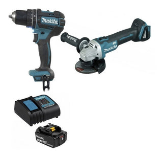 Kit Rotomartillo+miniesmeriladora+batería+cargador Dlx2402st Turquesa