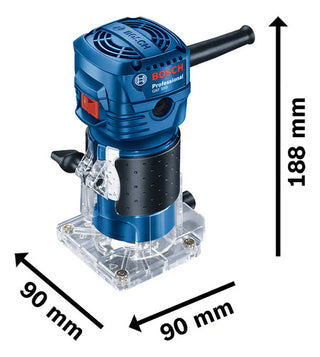 Bosch Gkf 550 Router 33000rpm Con Base Recta Acrílica 550w Azul