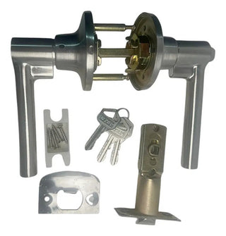 Cerradura Dexter Manual Satin Cobalto C/ Llave Satinado Plateado