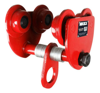 Mikel's Trole Para Viga Ancho Ajustable 500 Kg Trv-0.5 Rojo