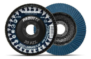 Disco De Lija Grano 120 Tipo 29 4 1/2 X 7/8 (paq. 20 Pz) Azul