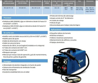 Soldadora Mig Gmaw/fcaw Infra / Miller Mm 35 Plus Azul