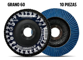 Disco De Desbaste 115mm Sudarshan Metales Y Acero Inoxidable Grano 60 Negro/azul