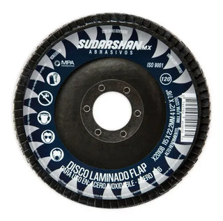Disco De Lija Grano 120 Tipo 29 4 1/2 X 7/8 (paq. 20 Pz) Azul