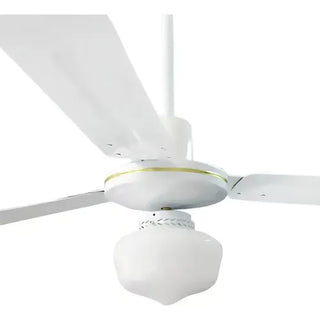Ventilador De Techo Veker 7753 Industrial Blanco 56'' Con Luz 5 Velocidades 1.42 M 3
