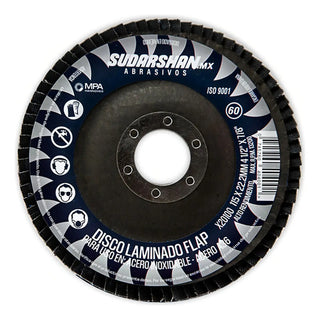 Disco De Desbaste 115mm Sudarshan Metales Y Acero Inoxidable Grano 60 Negro/azul