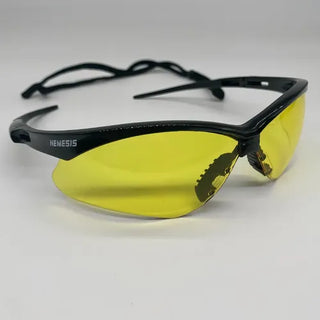 Lentes De Seguridad Nemesis V30 Ámbar Negro Protección Uv Para Adultos