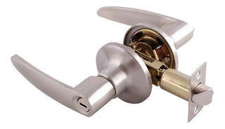 Cerradura Manija Para Puerta De Baño 6637 S/llave Niquel Satinado (plateado)