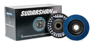 Disco Lija Sudarshan Grano 80 4 1/2 X 7/8  Paquete 10 Piezas