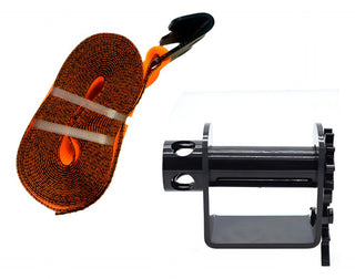 Paquete Matraca Soldable C/ Banda 4 PuLG Tensor Para Carga Negro