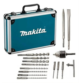 Rotomartillo Makita Hr2475 + Juego De Brocas D-71205 Azul Petróleo 60hz