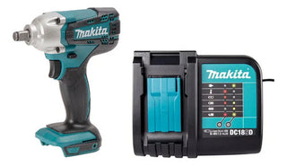 Llave De Impacto 1/2 Makita Dtw190z + Cargador Dc18sd1 Azul Petróleo