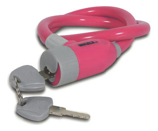 Candado Bicicleta Moto Cable Flexible Niña 65cm 12mm Mikels Rosa