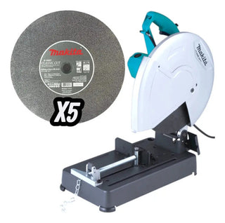 Cortadora De Metal M2401b Makita 14p + 5 Discos Corte 14  Azul