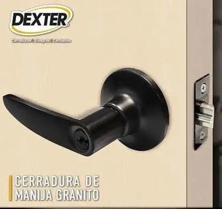 Cerradura Manija Negra Puerta Recamara / Principal 6676 Negro