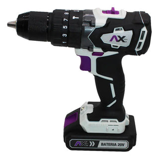 Rotomartillo Axtech Inalámbrico1/2 Bateria 20v Maletin Gris 60 Hz