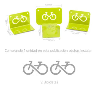 Rack Portabicicletas Soporte Pared Paquete 2 Piezas Colores