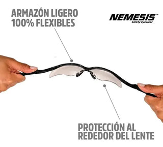 Nemesis Lentes De Seguridad Kleenguard V30 Rojo Smoke 22611