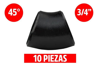 Codo Soldable De Acero Al Carbon 45° Cedula 40 Negro De 3/4