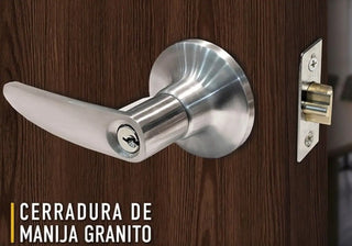 Cerradura Chapa De Manija Llave Botón Berlín Color Plateado