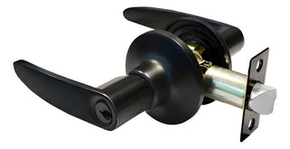 Cerradura Manija Negra Para Puerta De Baño 6677 S/llave Negro Mate