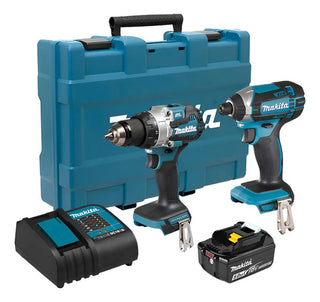 Combo Rotomartillo 18v Brushless + Atornill Dlx2523st Makita Turquesa 50