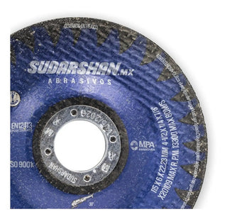 Disco De Desbaste Sudarshan Tipo 29 4-1/2 PuLG 25 Piezas Azul